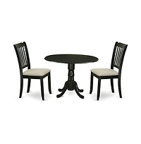 East West Furniture Dining Room Set Black