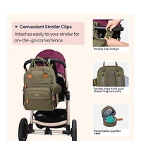 BabbleRoo Toddler Diaper Bag Backpack Stylish 26L Hands Free with Changing Pad, Stroller Straps & Water-Resistant, Safari, Large