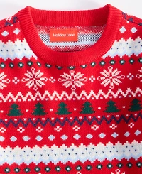 Holiday Lane Toddler Girls Fair Isle Sweater, Macy's Exclusive