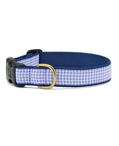 Up Country Purple Gingham Dog Collar
