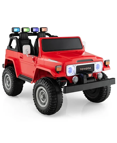 Akiudex 2-Seater Kids Ride-On Toyota FJ40 Car with Remote, Music, and Storage