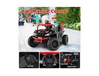 Akiudex 12V Kids Ride-On Utv with Remote Control and Music Player