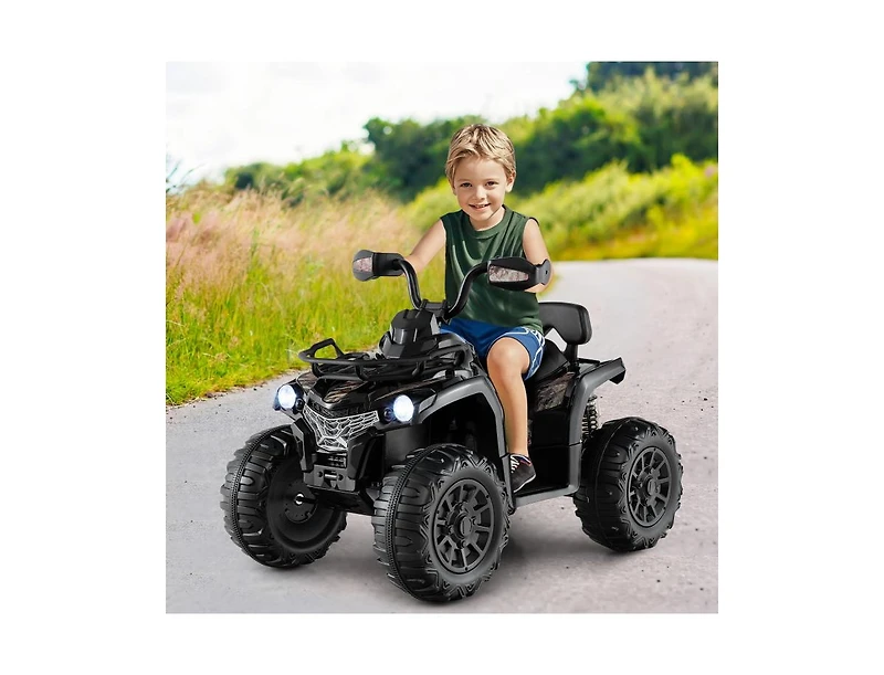 Akiudex Kids Electric Ride-On Atv with Led Lights and Music
