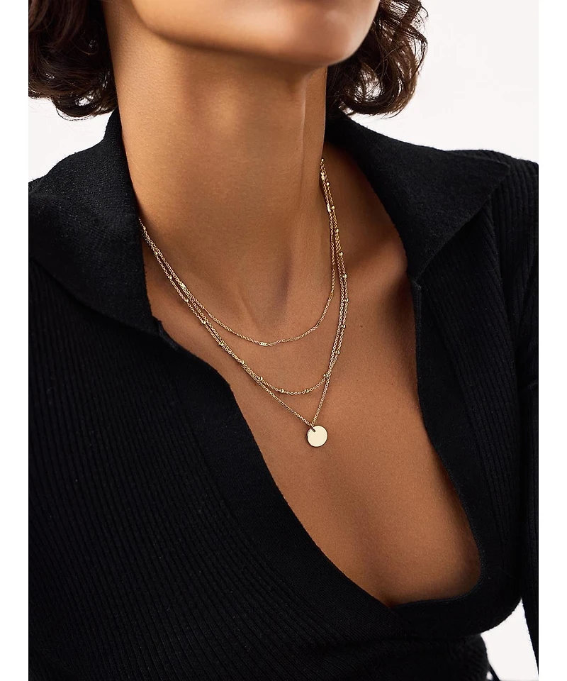 Ana Luisa Coin Necklace Set - Willow Silver