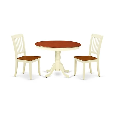 East West Furniture Dining Room Set Buttermilk & Cherry