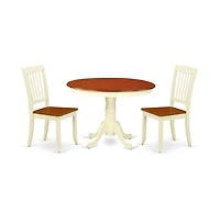 East West Furniture Dining Room Set Buttermilk & Cherry