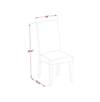 East West Furniture 5 Piece Dining Room Set Consists of 1 Drop Leaves Dining Table and 4 Cream Linen Fabric Dining Chair with High Back
