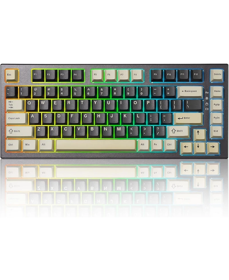 Yunzii RT80 Rapid Trigger Hall Effect Magnetic Gaming Keyboard, 8K Polling Rate,75% Layout,Bt/2.4GHz/Wired,Rgb Backlit,Hot Swap,Adjustable Actuation W