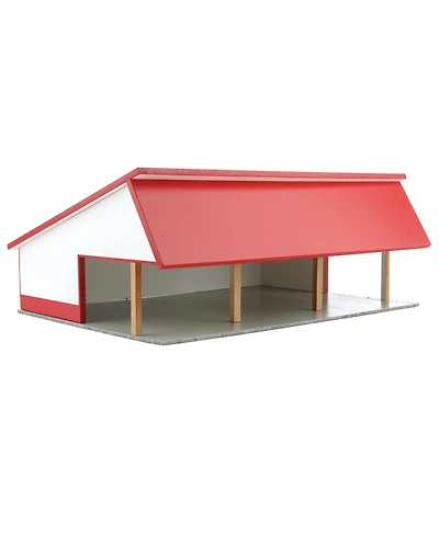 Outback Toys 1/64 White & Red 64ft x 48ft Wooden Cattle Shed with Removeable Roof Sta-227