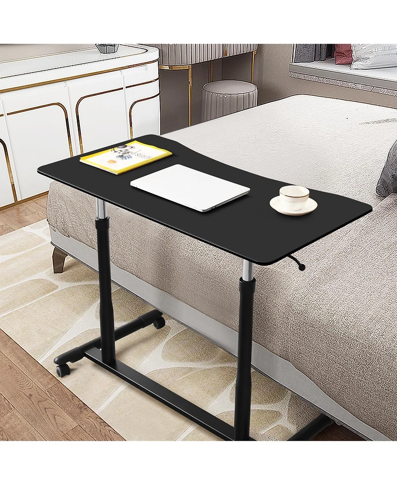 Mecale Height Adjustable Computer Desk Sit to Stand Rolling Notebook Table