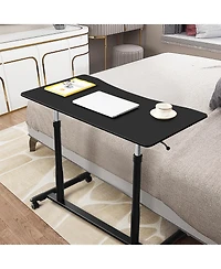 Mecale Height Adjustable Computer Desk Sit to Stand Rolling Notebook Table