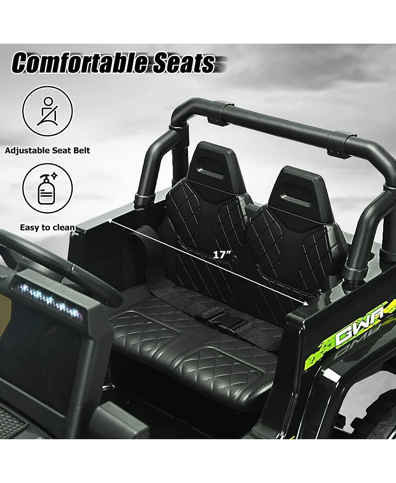 Akiudex 12V Kids Ride-On Car with Remote Control and Led Lights