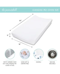 The Peanutshell Changing Pad Cover for Baby Boys, Green Dino Minky