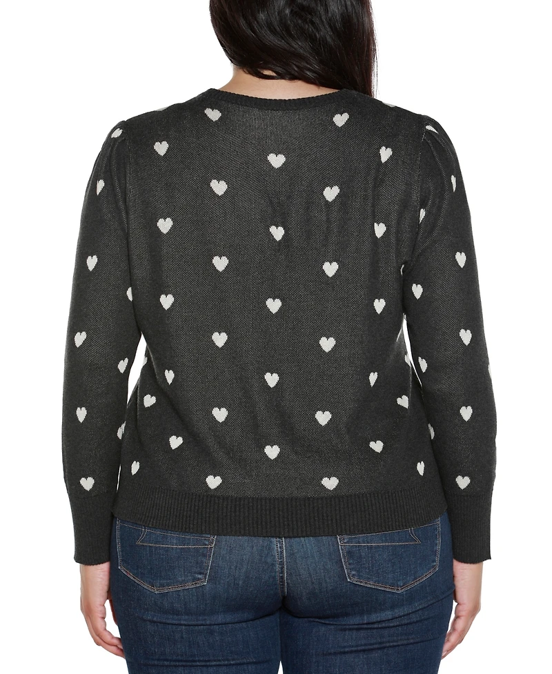 Belldini Plus Tiny Hearts Sweater