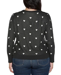 Belldini Plus Tiny Hearts Sweater