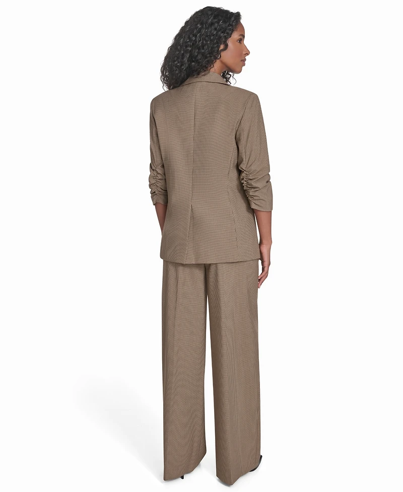 Calvin Klein Women's Novelty Check 3/4-Sleeve Jacket