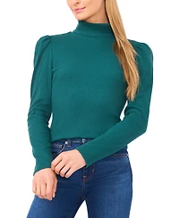 CeCe Women's Puff-Shoulder Long-Sleeve Turtleneck Top