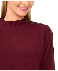CeCe Women's Button Detail Sweater