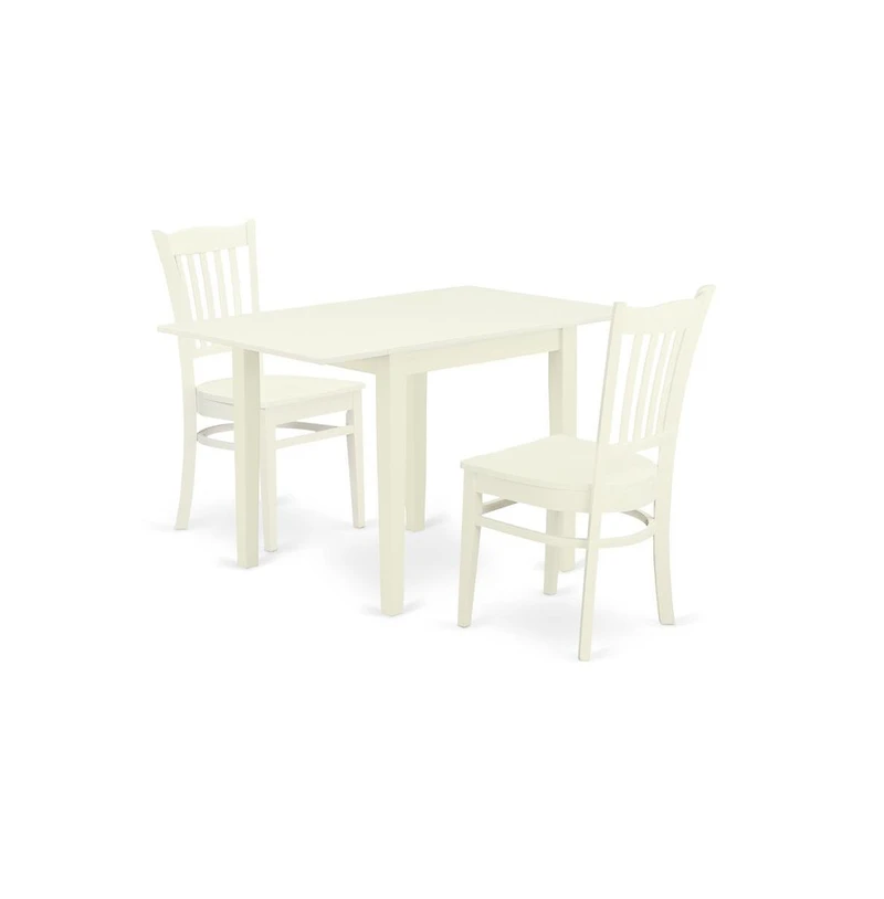 East West Furniture Dining Room Set Linen White