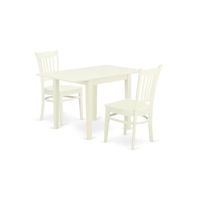 East West Furniture Dining Room Set Linen White