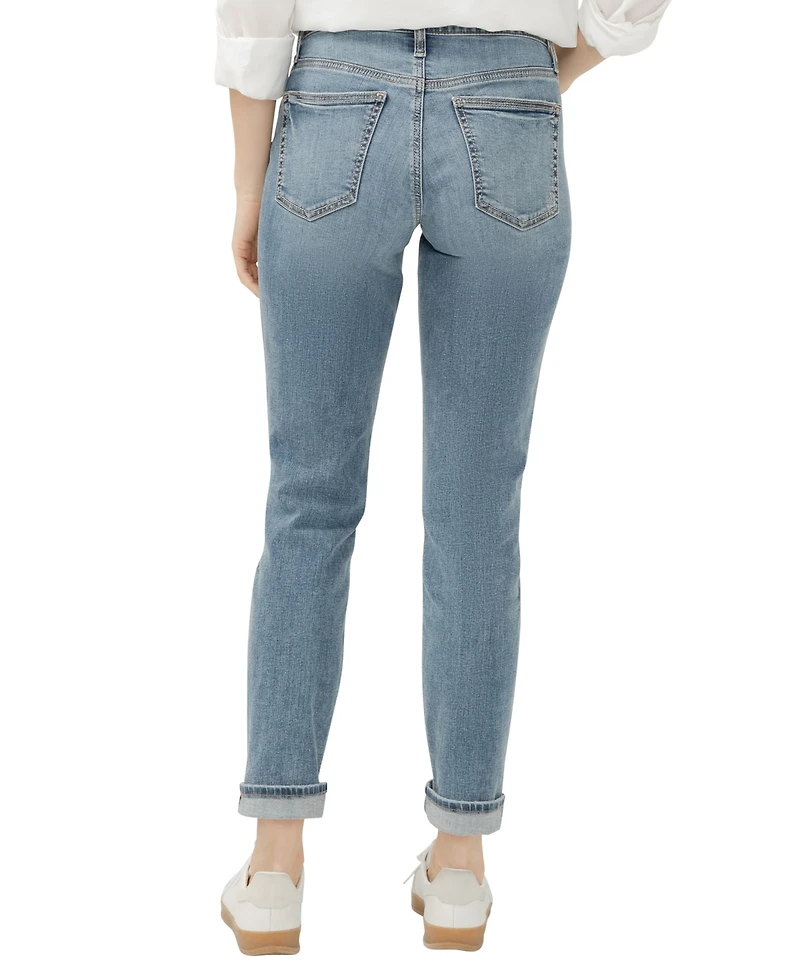 Silver Jeans Co. Women's Boyfriend Mid Rise Slim Leg