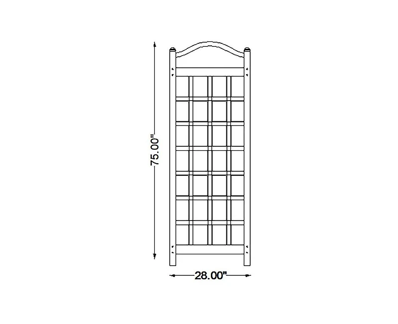 Slickblue Tall Mocha Vinyl Garden Trellis for Climbing Plants and Vertical Growth