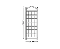 Slickblue Tall Mocha Vinyl Garden Trellis for Climbing Plants and Vertical Growth