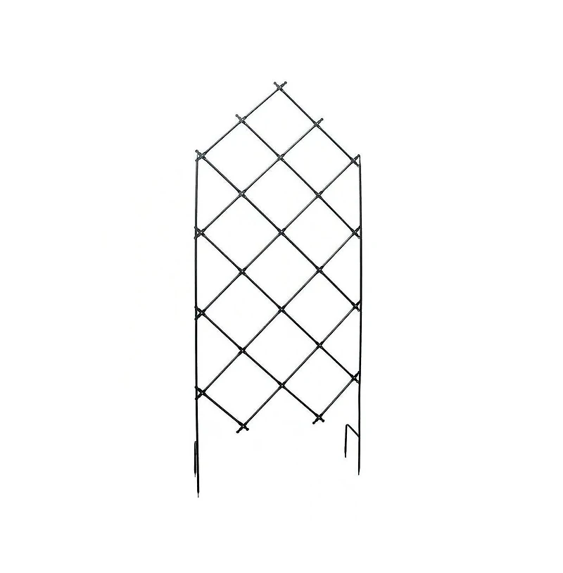 Slickblue Outdoor Wrought Iron Lattice Garden Trellis for Climbing Plants and Vines