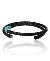 Lucky Brand Leather & Turquoise Beaded Bracelet