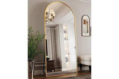 Antok Full Length Mirror, 71"x28" Floor Mirror, Arch Floor Standing Mirror Freestanding Arch Full Body with Stand for Bedroom, Hanging Mounted for Liv