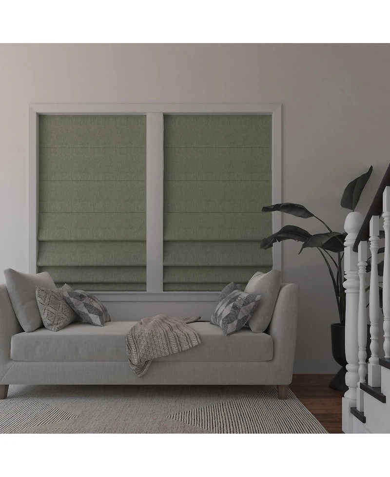 Sun Zero Pryer Textured 100% Blackout Cordless Roman Shade