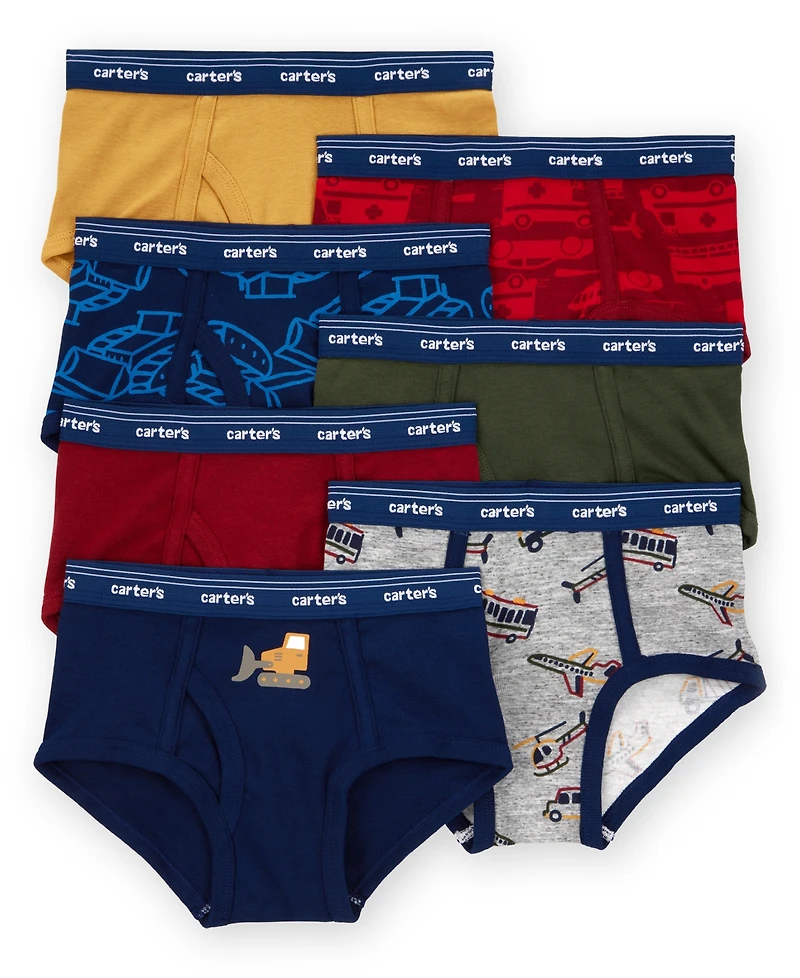 Carter's Little and Big Boys 7- Pack Construction-Themed Briefs