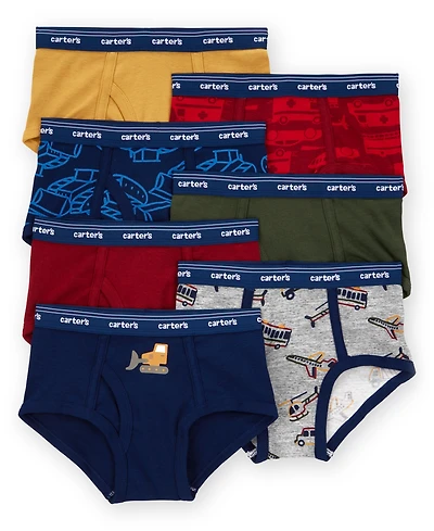 Carter's Little and Big Boys 7- Pack Construction-Themed Briefs