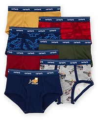 Carter's Little and Big Boys 7- Pack Construction-Themed Briefs