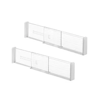 iDesign Expandable Plastic Deep Drawer Dividers - Set of 2