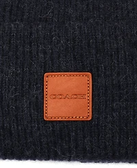 Coach Men's Leather Patch Bean Hat