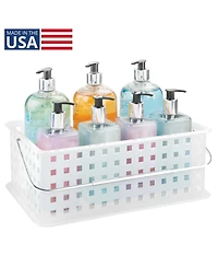 iDesign Medium Stackable Shower Caddy Basket, Clear/Frost, Made in Usa