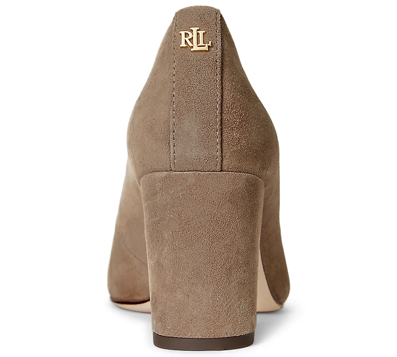 Lauren Ralph Women's Lanette Suede Block-Heel Pumps