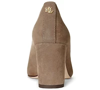Lauren Ralph Women's Lanette Suede Block-Heel Pumps