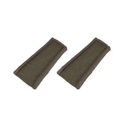 Suncast Outdoor Decorative Rain Gutter Downspout Splash Block, Java (2 Pack)
