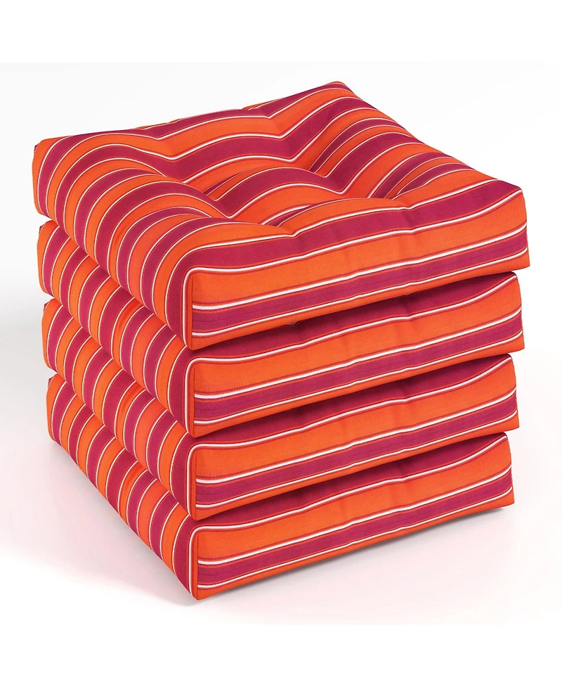 Gymax Set of 4 21'' x 21'' Chair Seat Cushion Pads Patio