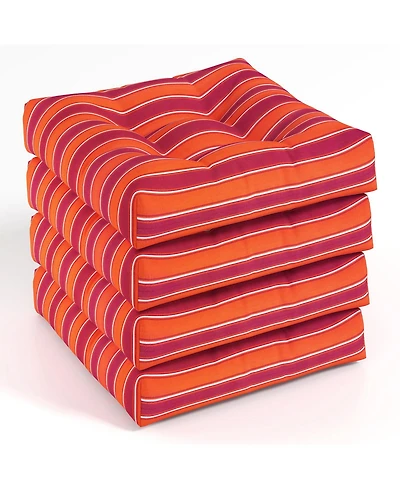 Gymax Set of 4 21'' x 21'' Chair Seat Cushion Pads Patio