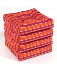 Gymax Set of 4 21'' x 21'' Chair Seat Cushion Pads Patio