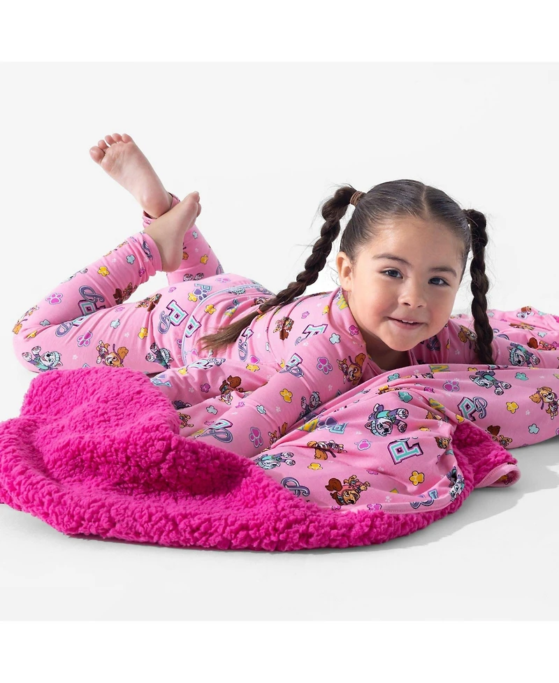 Bellabu Bear Unisex Kids' Paw Patrol: Varsity Pink Set of 2 Piece Pajamas