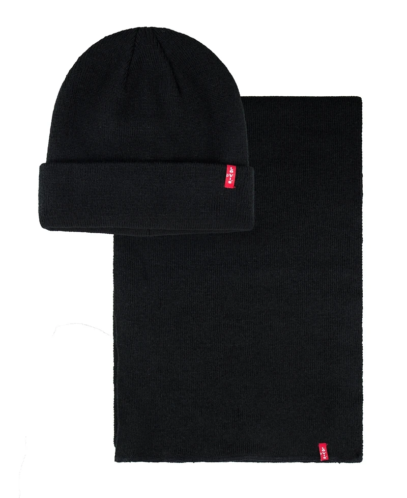 Levi's Men's 2-Piece Matching Beanie and Scarf Set