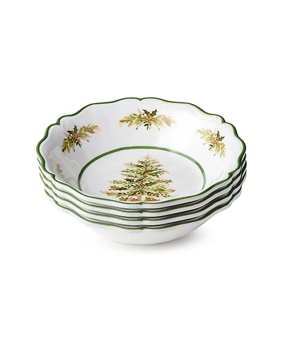 Certified International Holly Tree Melamine All-Purpose Bowls, Set of 4