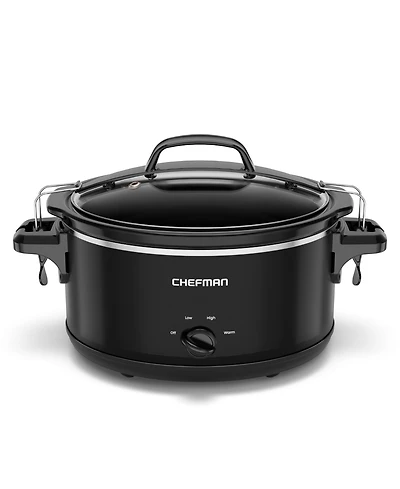 Chefman Easy-Set 6 Quart Digital Slow Cooker with Locking Lid
