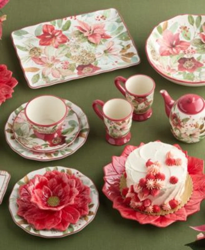 Certified International Winter Blooms Christmas Dinnerware Collection
