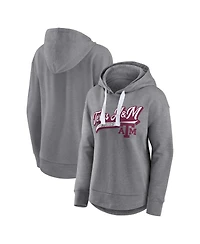 Fanatics Women's Heather Gray Texas A M Aggies Tail Sweep Pullover Hoodie
