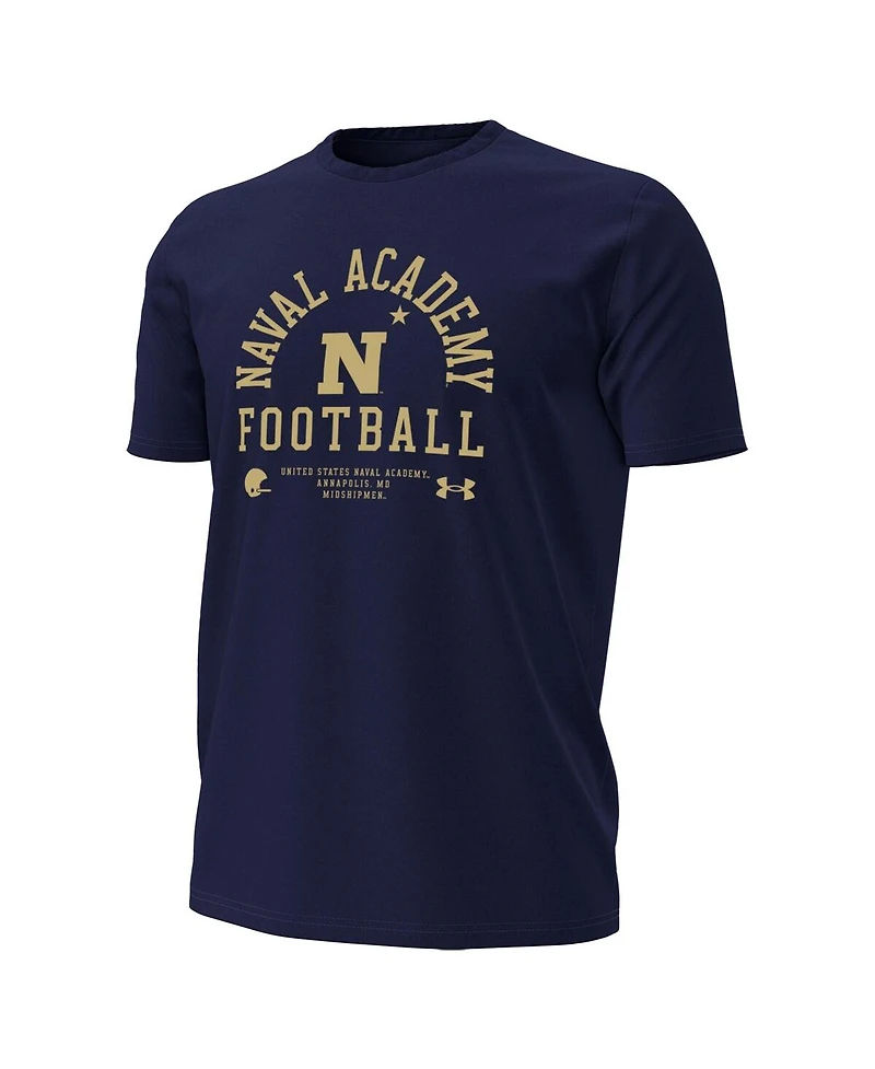 Under Armour Men's Navy Midshipmen 2025 Sideline Football Performance T-Shirt